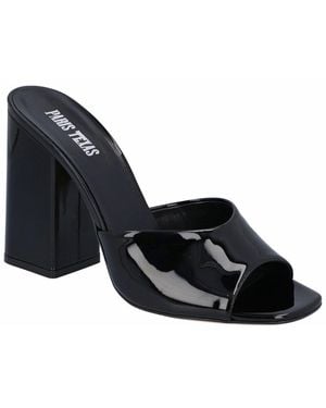 Paris Texas Anja Leather Mule - Black