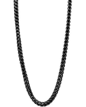 Adornia Stainless Steel Franco Chain Necklace - Metallic