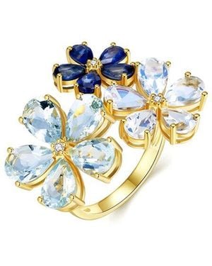 Nina Zhou Jewelry 14k 6.56 Ct. Tw. Gemstone Cocktail Ring - White