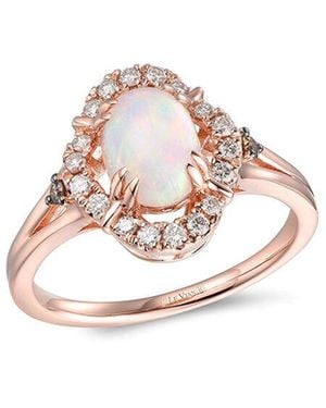 Le Vian 14k Rose Gold 1.01 Ct. Tw. Diamond & Opal Half-eternity Ring - Pink