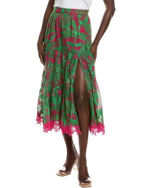 Hemant & Nandita Maxi Skirt - Green