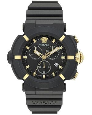 Versace Real Active Chrono Watch - Black