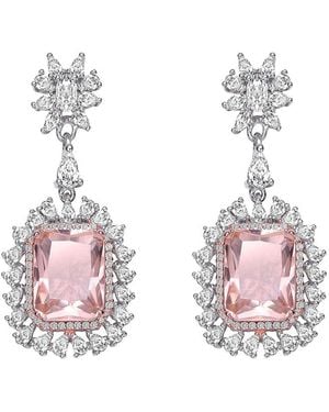 Genevive Jewelry Silver Earrings - Pink