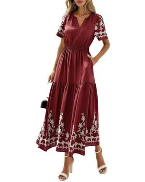 AMINA GLAM Maxi Dress - Red