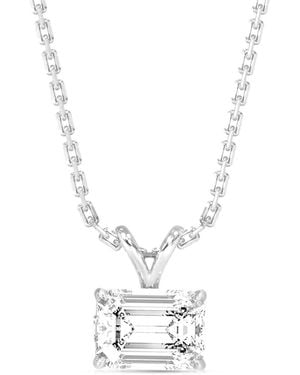 Amairah 14K 4.00 Ct. Tw. Lab-Grown Diamond Solitaire Pendant Necklace - White