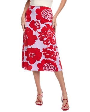 Marimekko Korkeat Pioni Midi Skirt - Red