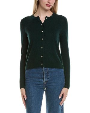 Sofiacashmere Pearl Bead Wool & Cashmere-Blend Cardigan - Black