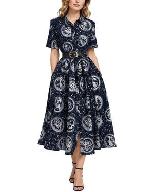 Tedora Midi Dress - Blue