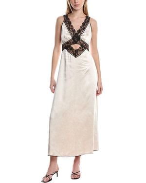 Seraphin Halter Lace Midi Dress - Natural