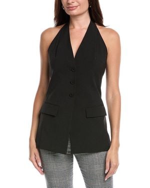 Kenneth Cole Three Button Halter Vest - Black