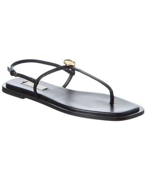 TOTEME T-Strap Leather Sandal - White