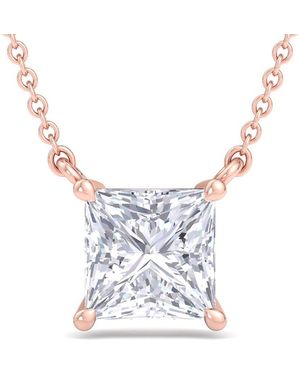 Lab Grown Diamonds 14k Rose Gold 3.00 Ct. Tw. Lab-grown Diamond Solitaire Pendant - White