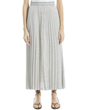 Max Studio Pleated Maxi Skirt - Grey