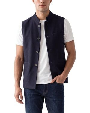 N.Peal Cashmere Wool & Cashmere-Blend Waistcoat - Blue