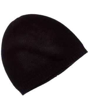 Vince Jersey Leather-Trim Cashmere Beanie - Black