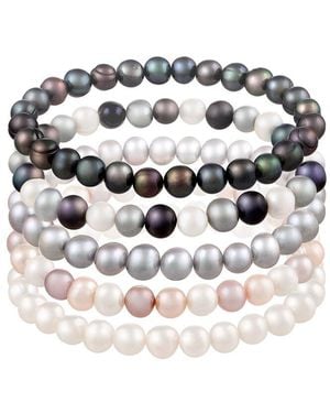 Splendid 9-10mm Pearl Bracelet - Multicolour