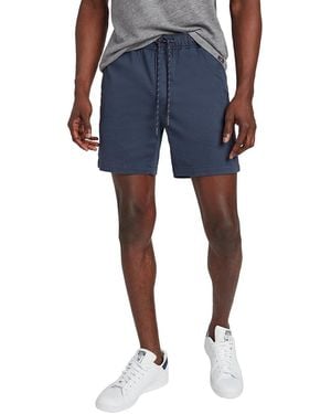 Faherty Essential Drawstring Linen-Blend Short - Blue