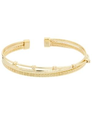 Meshmerise 18k Over Silver Mesh Bangle Bracelet - Metallic