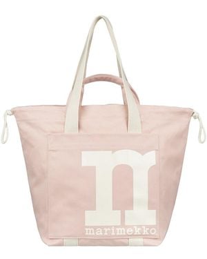 Marimekko Mono City Tote Solid Shoulder Bag - Pink