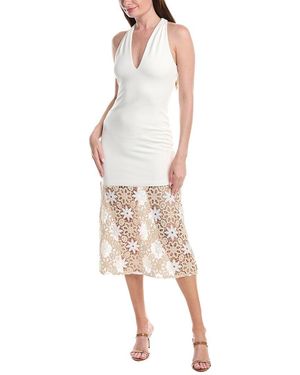 Adrianna Papell Scuba Midi Dress - Metallic
