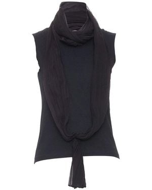 Dior John Galliano Sheer Silk Chiffon Wrap Sash Tank, Size Fr (Authentic Pre-Loved) - Blue