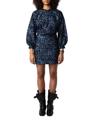 Zadig & Voltaire Rui Sequins Dress - Blue