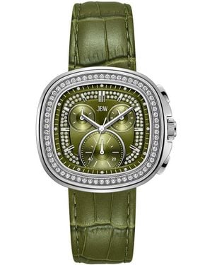 JBW Coast Leather Watch, Circa 2020s - Green