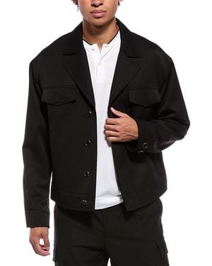 Helmut Lang Wool-Blend Utility Jacket - Black