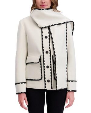 Kensie Scarf Collar Jacket - Natural