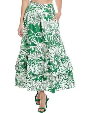 Borgo De Nor Paulina Midi Skirt - Green