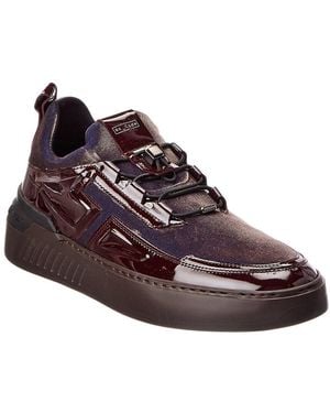 Tod's No_Code Velour & Patent Sneaker - Purple