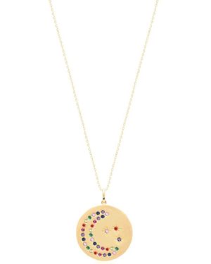 Gabi Rielle 22k Over Silver Cz Necklace - Metallic