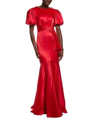 Rene Ruiz Fit And Flare Gown - Red