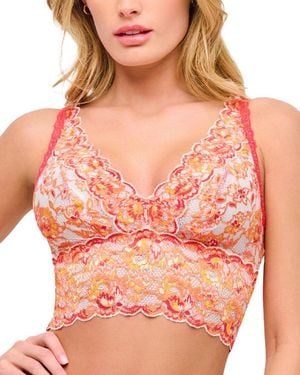 Cosabella Never Say Never Ombre Plungie Longline Bra - Pink