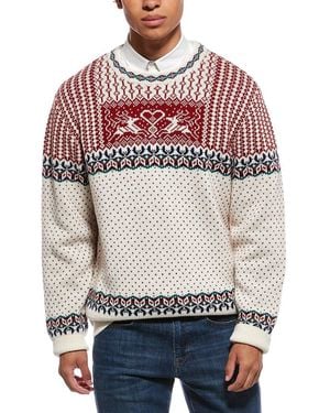Rowing Blazers Nordic Fairisle Wool &Cashmere Jumper - Red