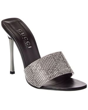 Gucci Bombshell Crystal Mesh Sandal - Grey
