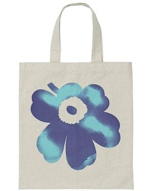 Marimekko Marimekko Vankka Akvarelli Unikko Placement Tote - Blue