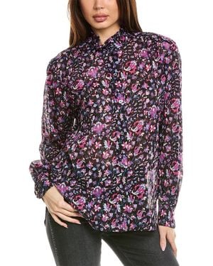 Isabel Marant Isabel Marant E'Toile Silk-Blend Blouse - Purple