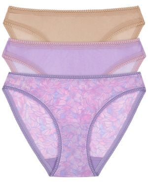 On Gossamer Set Of 3 Bikini Hipster - Purple