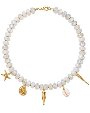 Liv Oliver 18K Plated 28.20 Ct. Tw. Quartz Necklace - Metallic