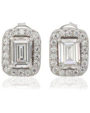 Suzy Levian CZ Jewelry Suzy Levian Silver Cz Studs - White