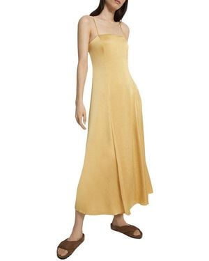 Theory Cami Volume Midi Dress - Metallic