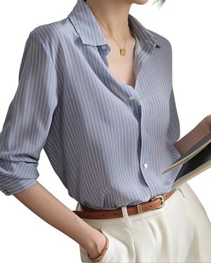 August 1997 Silk-blend Shirt - Blue