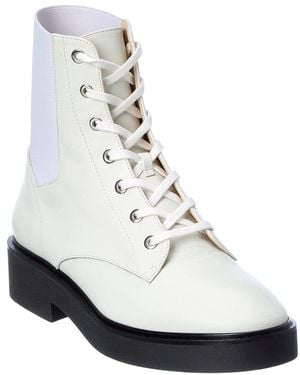 Stuart Weitzman Henley Leather Bootie - White