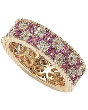 Suzy Levian CZ Jewelry Suzy Levian Silver Cz Eternity Ring - White
