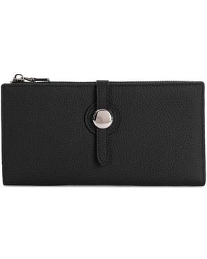Tiffany & Fred Paris Pebble Leather Wallet - Black