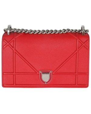 Dior Red Leather Small Ama Flap Bag (authentic Pre-loved)
