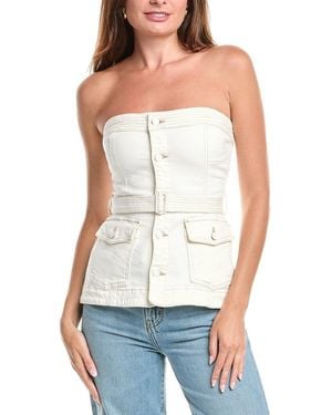 Jonathan Simkhai Belted Bustier Top - White