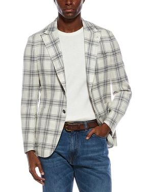 Isaia Capri Wool, Silk, & Linen-Blend Sport Jacket - Gray