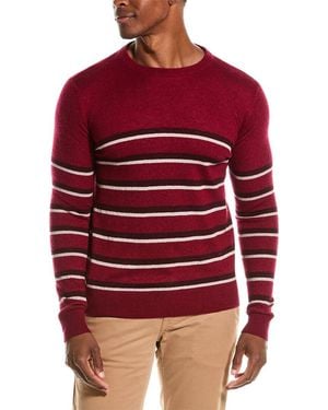 Isaia Silk & Cashmere-blend Crewneck Jumper - Red